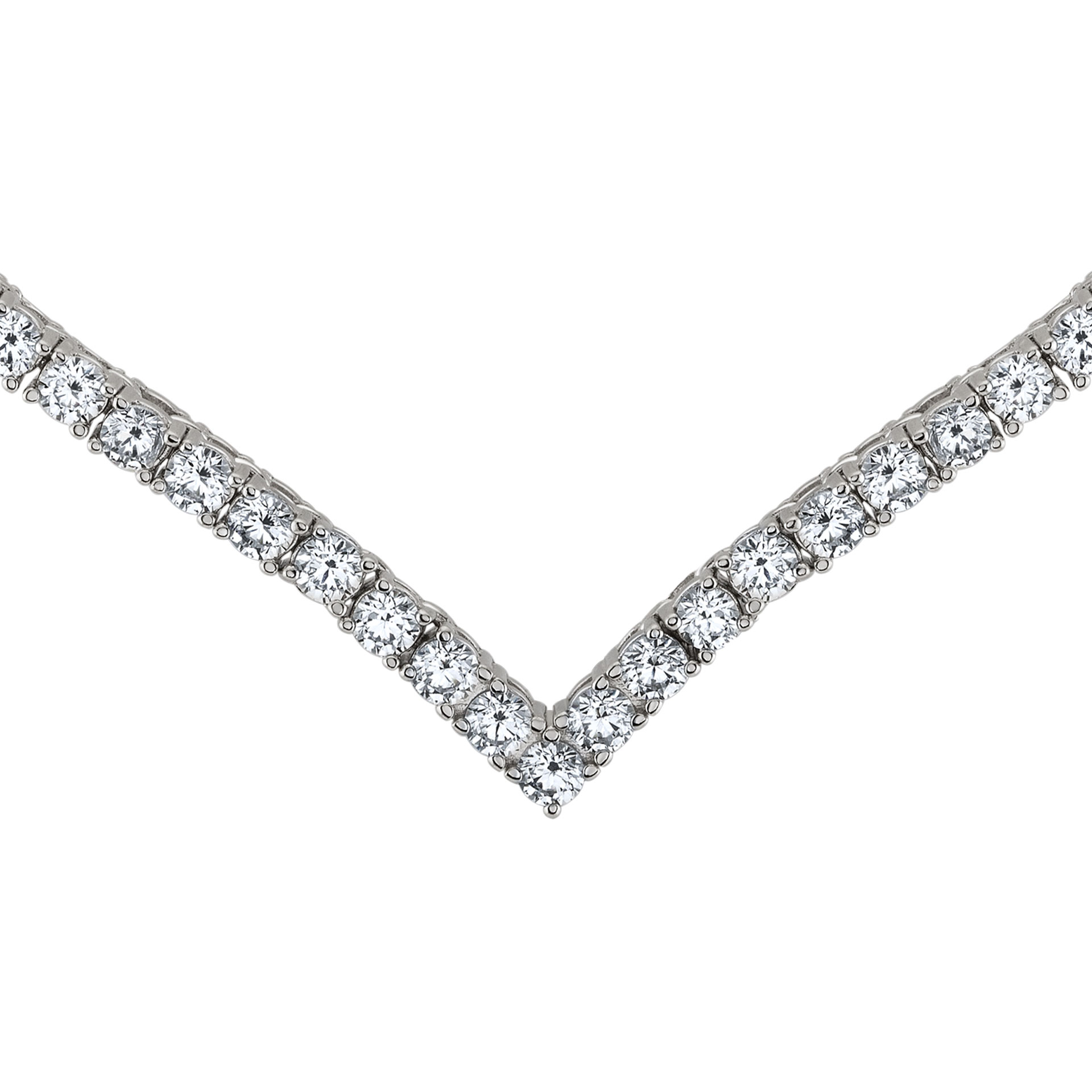 Party Tennis V Line Necklace
