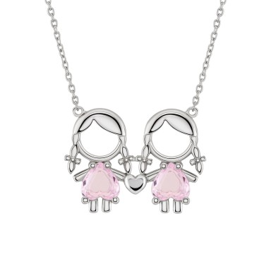 Collar Mum Girl & Girl Pink