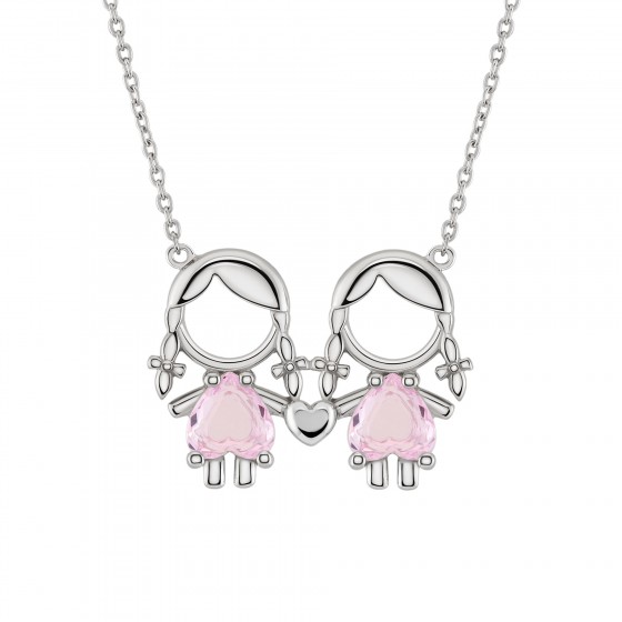 Collar Mum Girl & Girl Pink