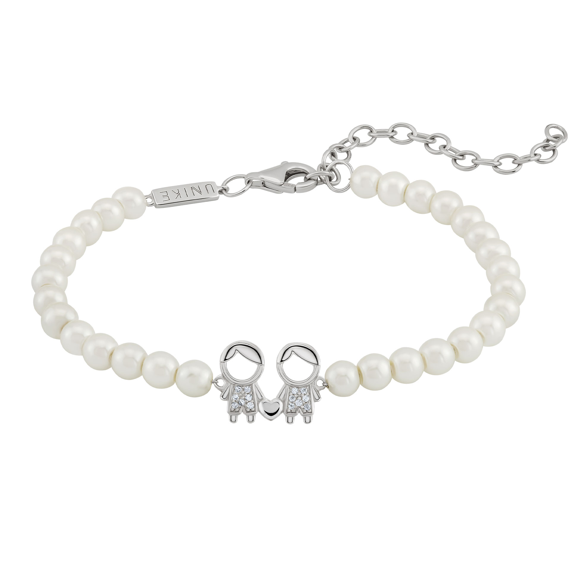 Mum Pearls 2 Boys Bracelet