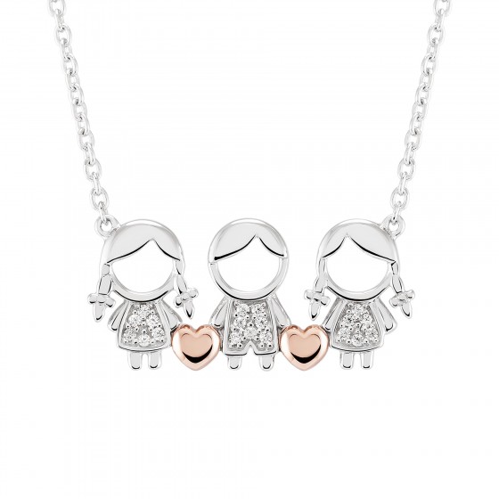 Mum Double Girl & Boy Necklace