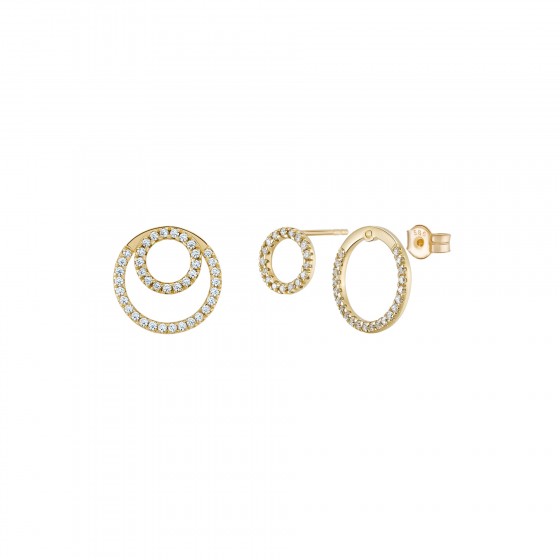 Pendientes Oro Timeless Double Circle