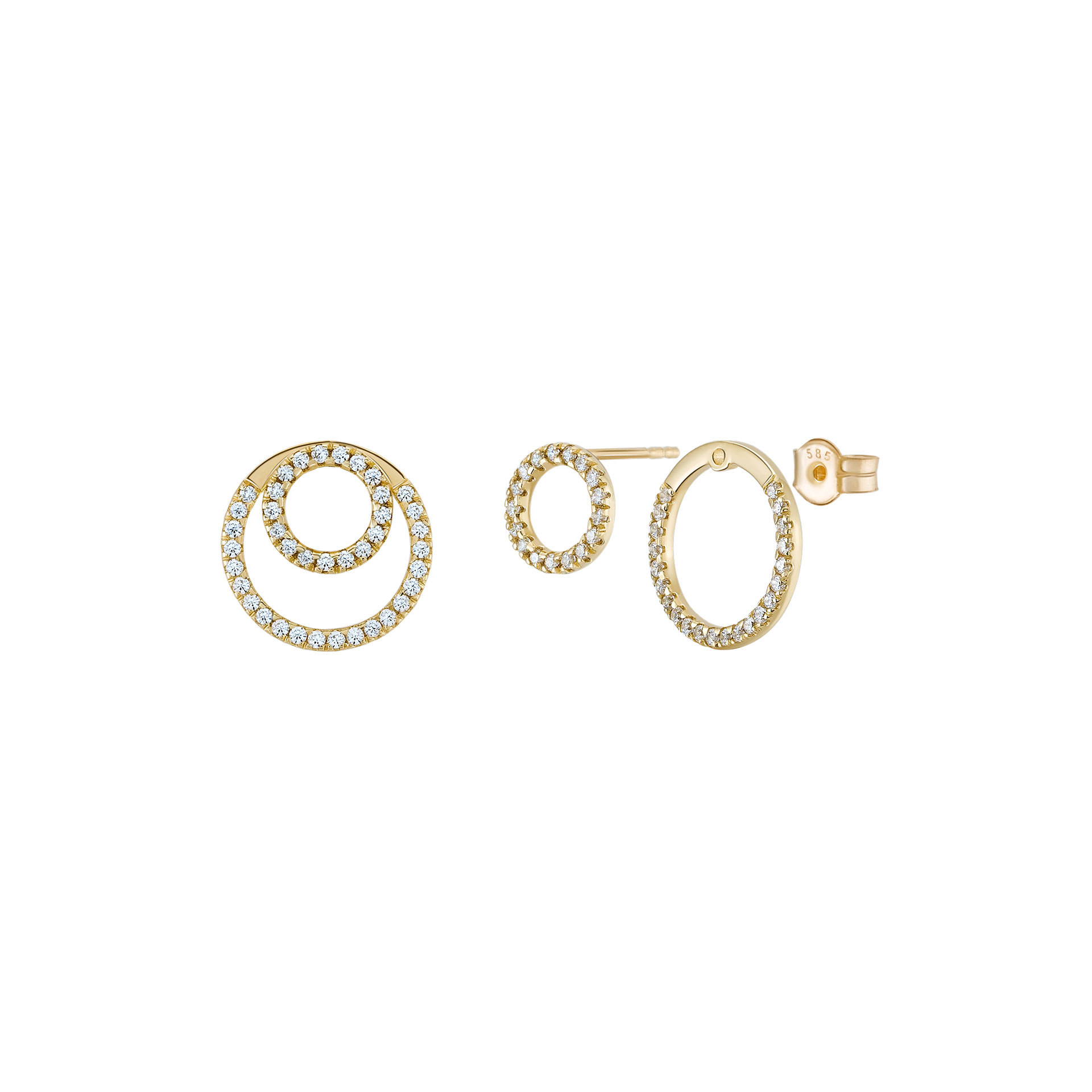 Pendientes Oro Timeless Double Circle