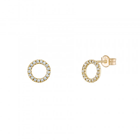 Gold Timeless Double Circle Earrings