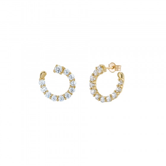 Pendientes Oro Trendy Half Circle