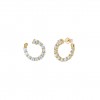 Gold Trendy Half Circle Earrings