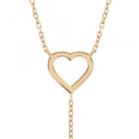 Gold Timeless Two Hearts Necklace