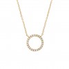 Gold Trendy Circle Necklace