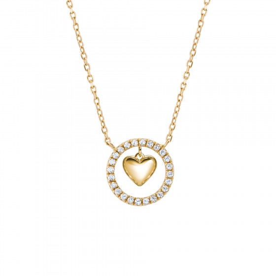 Collar Oro Timeless Circle & Heart