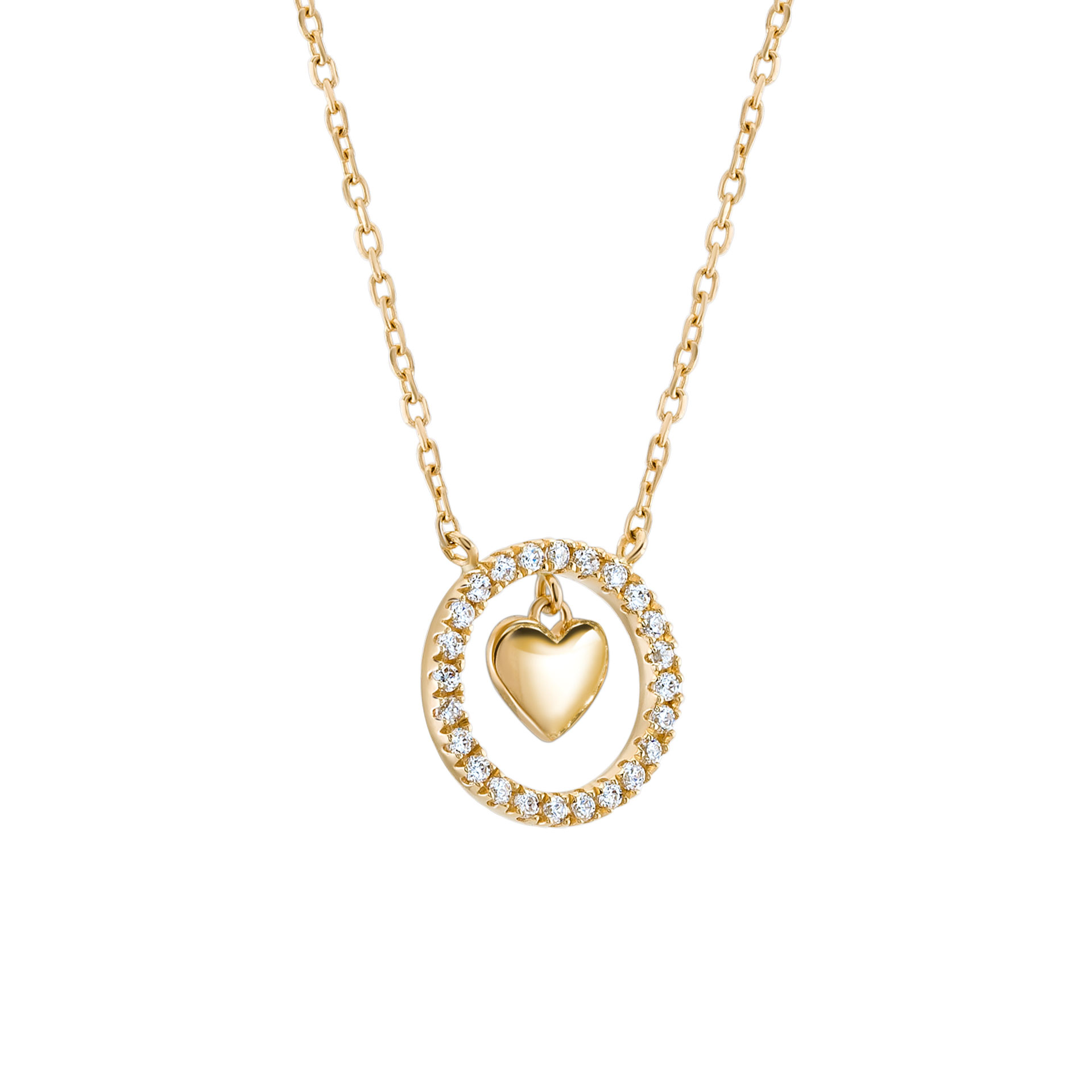 Colar Ouro Timeless Circle & Heart