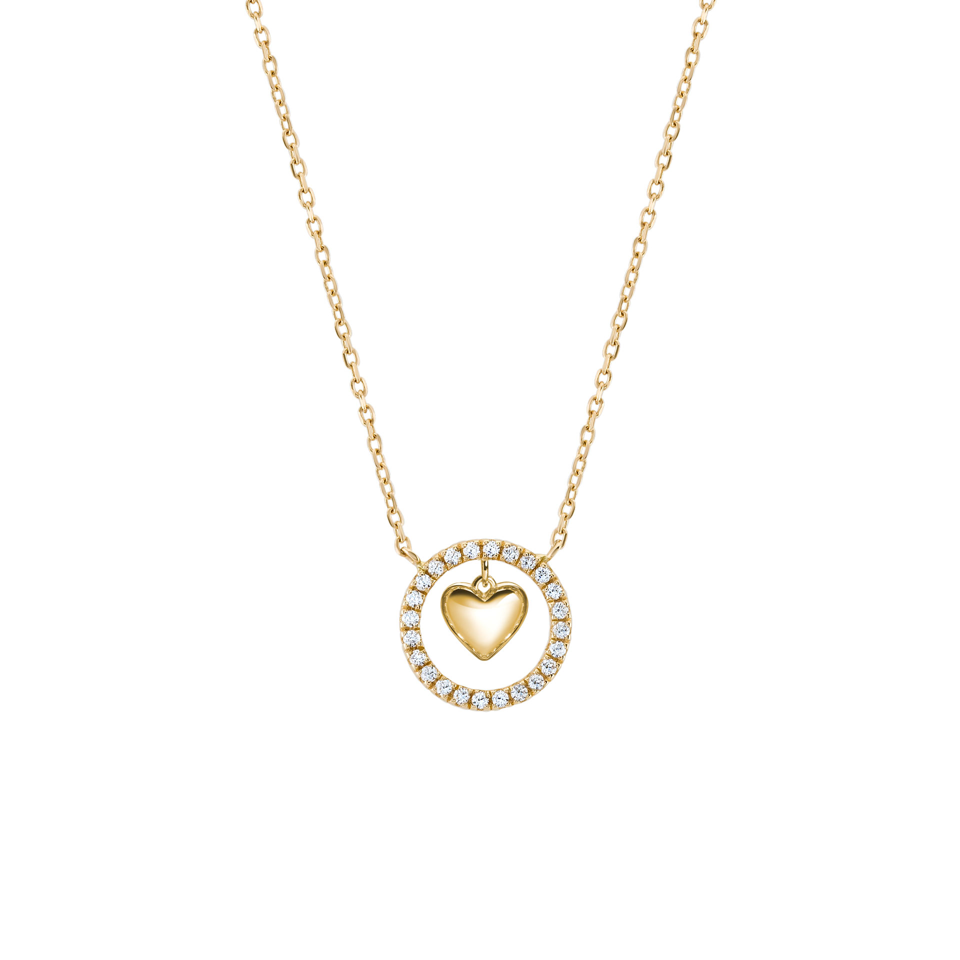 Colar Ouro Timeless Circle & Heart