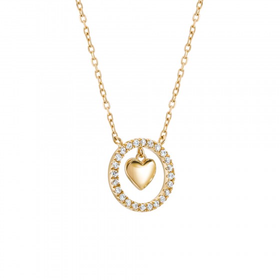 Collar Oro Timeless Circle & Heart