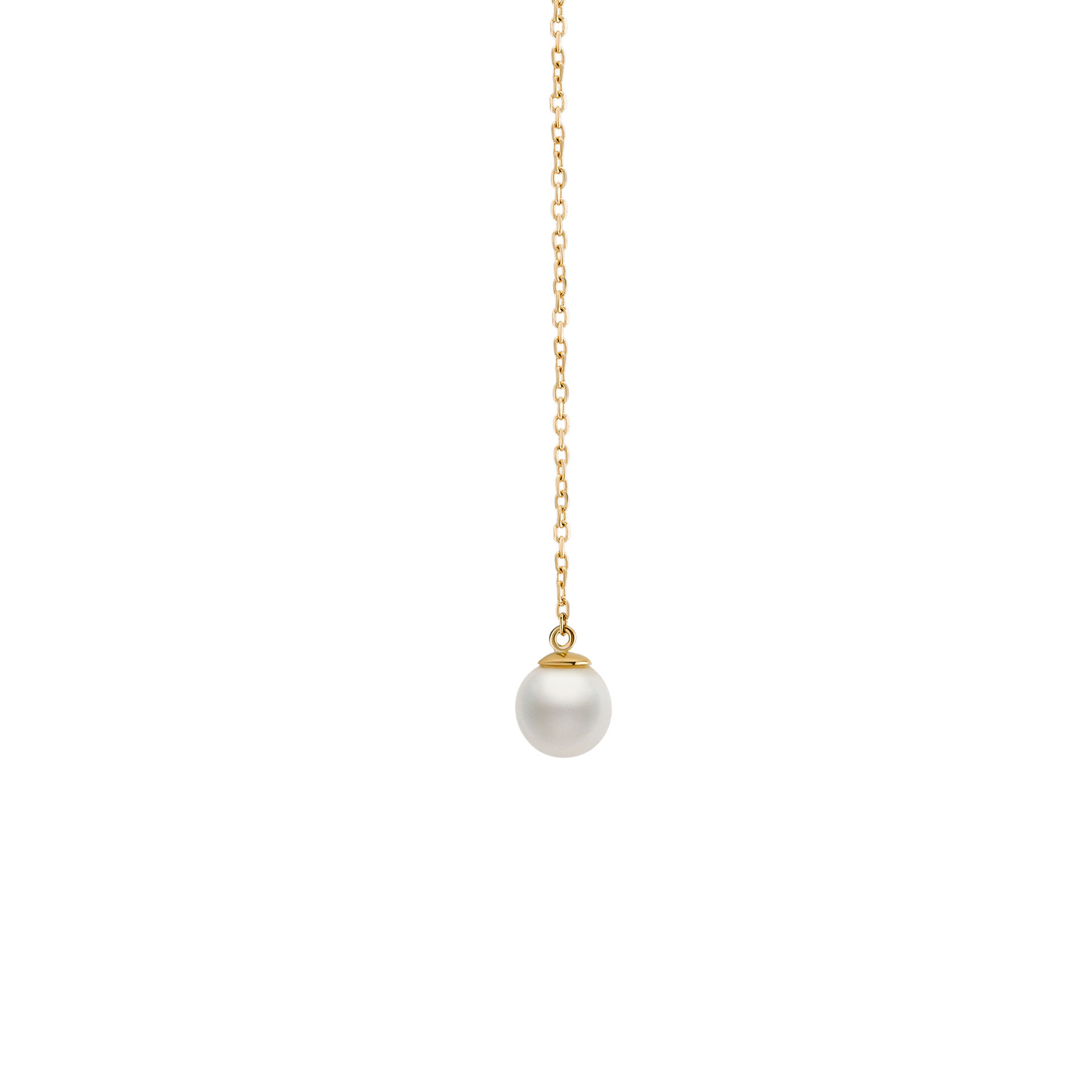 Gold Timeless Pearl & Solitaire Necklace