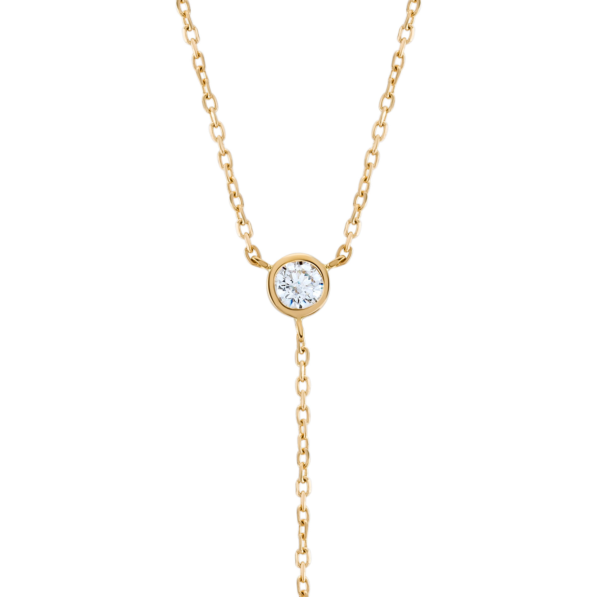 Gold Timeless Pearl & Solitaire Necklace