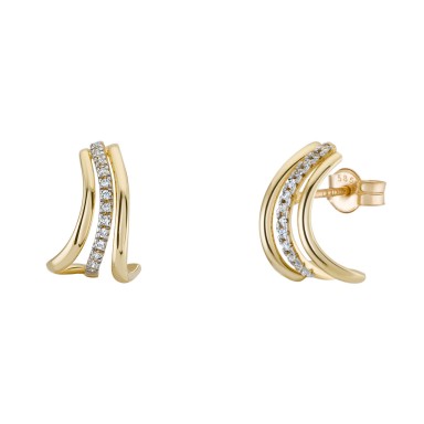 Gold Timeless Triple Hoops