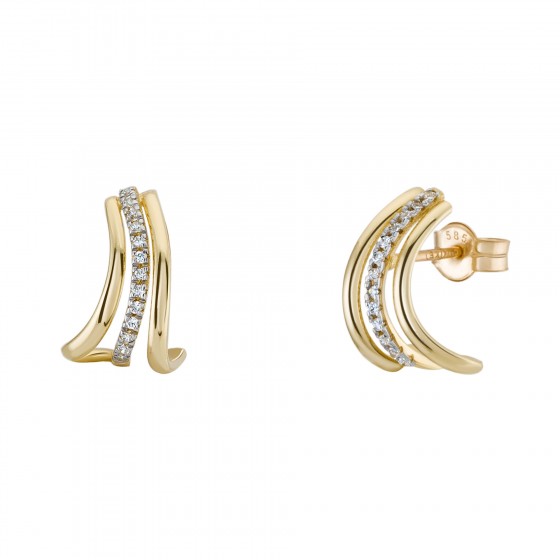 Gold Timeless Triple Hoops