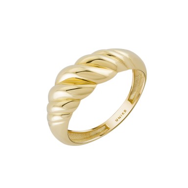 Gold Timeless Twisted Thick Ring