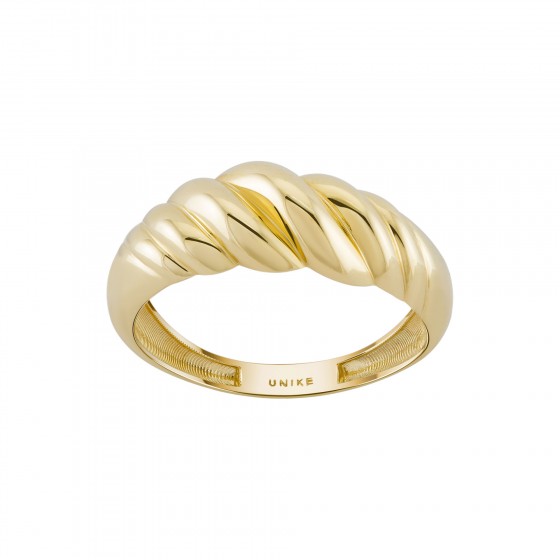 Gold Timeless Twisted Thick Ring