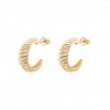 Gold Trendy Twisted Hoops