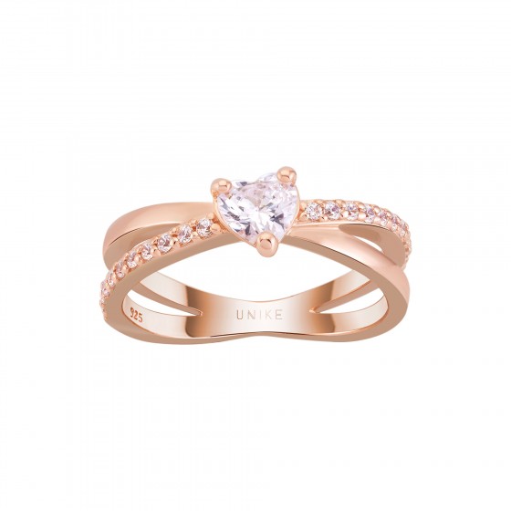 Anillo Love in Rose Heart Solitaire