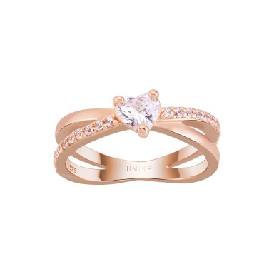 Anillo Love in Rose Heart Solitaire