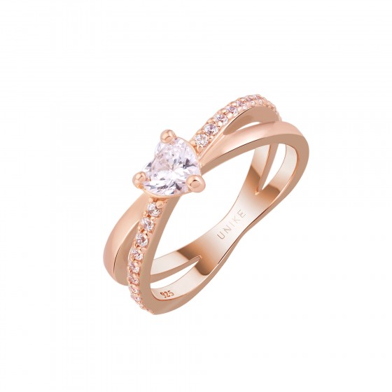 Anillo Love in Rose Heart Solitaire