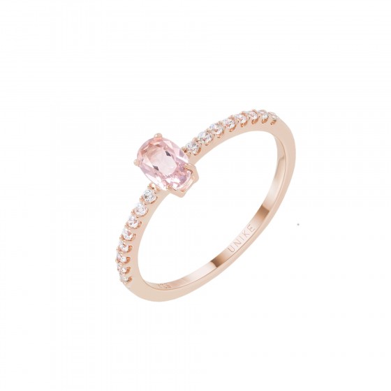 Love in Rose Solitaire Ring