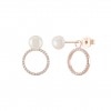 Love in Rose Circle Pearls Earrings