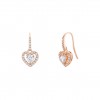 Pendientes Love in Rose Zirconia Heart