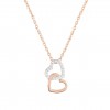 Love in Rose Double Hearts Necklace