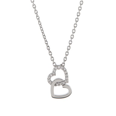 Classy Double Hearts Necklace