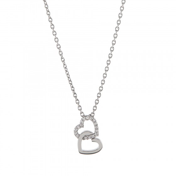 Classy Double Hearts Necklace