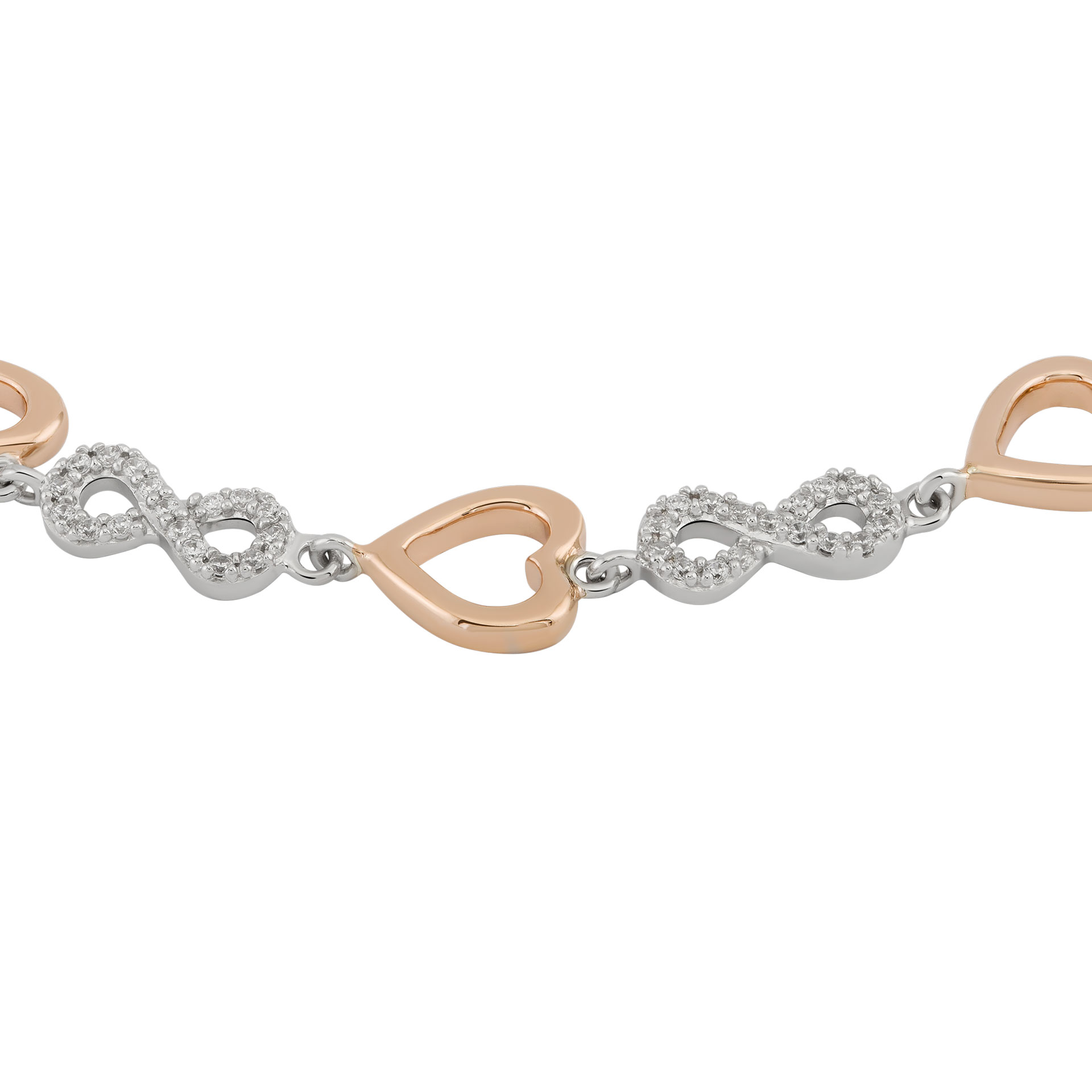 Pulsera Love in Rose Hearts