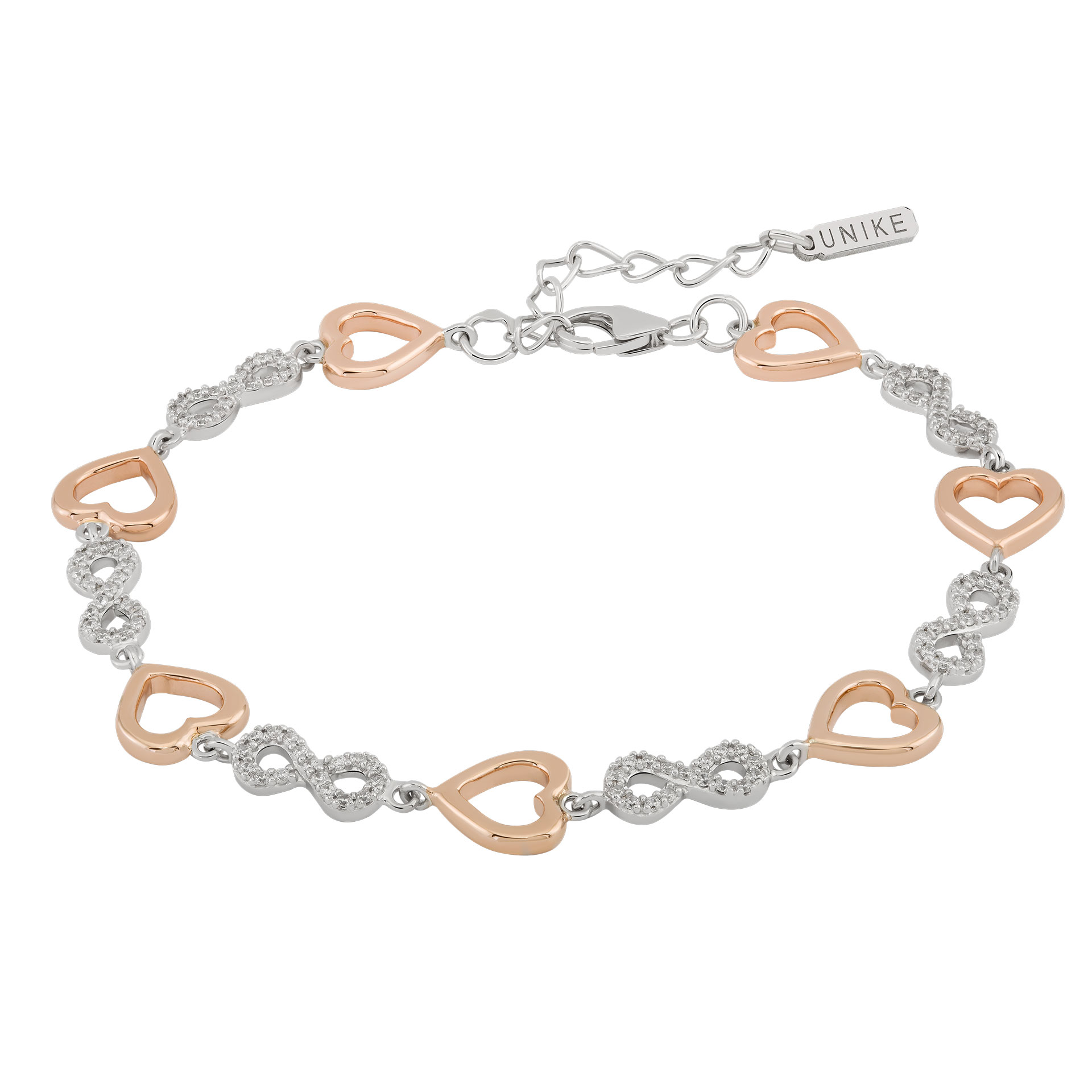 Pulsera Love in Rose Hearts