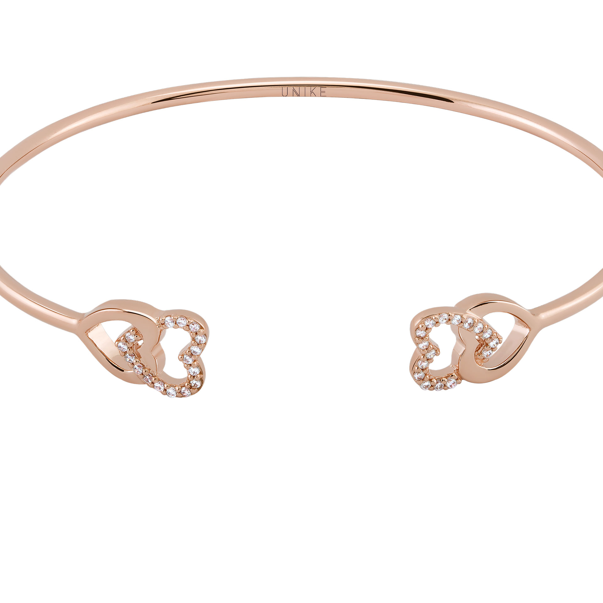 Love in Rose Double Heart Rose Gold Bracelet