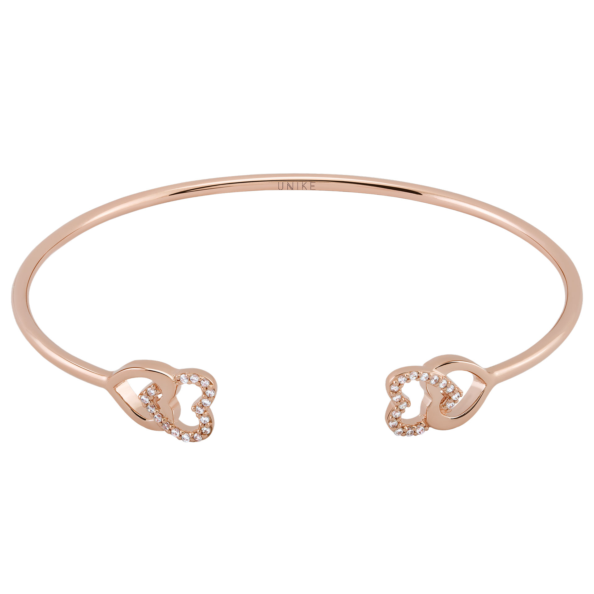 Love in Rose Double Heart Rose Gold Bracelet