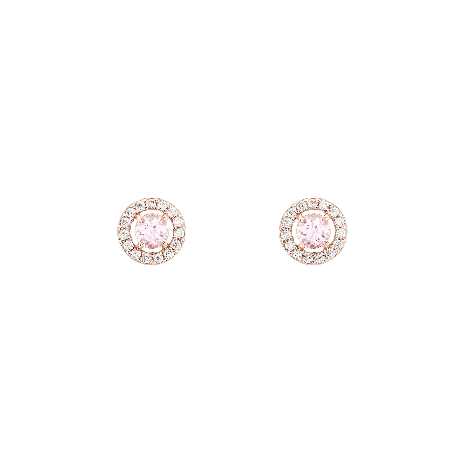 Brincos Love in Rose Solitaire Pink