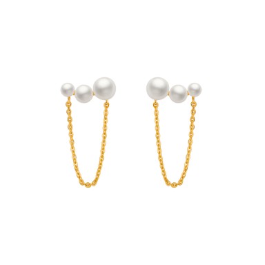 Fun Pearls and Chain Earrings