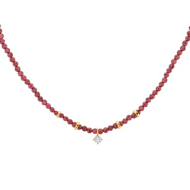 Fun Red Beads Necklace