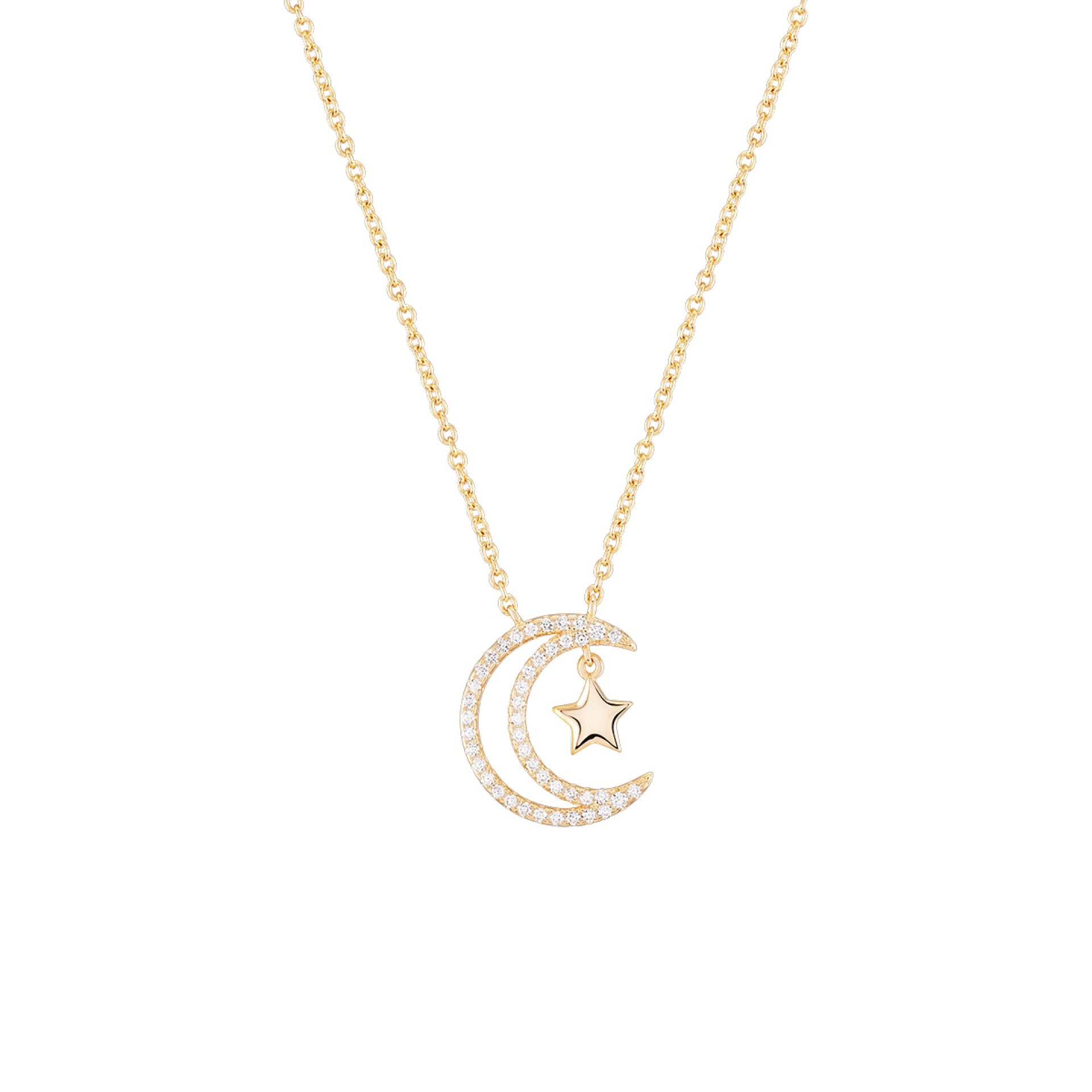 Matchy Moon & Tiny Star Necklace