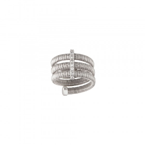 Anillo Mesh Shinny Silver