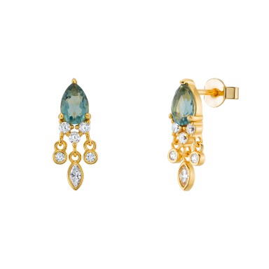 Fun Blue Stone Earrings