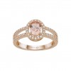 Anillo Love in Rose Oval Solitaire Pink