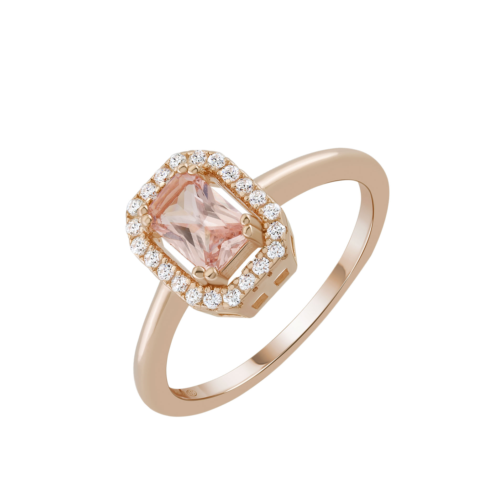 Anillo Love in Rose Oval Rectangle Pink