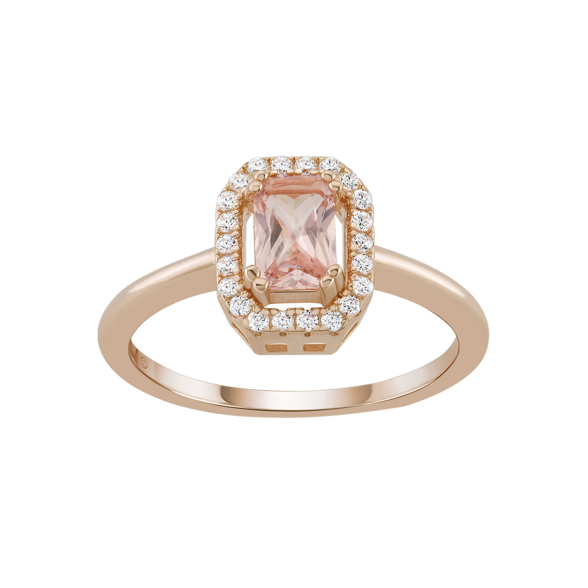 Anillo Love in Rose Oval Rectangle Pink