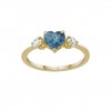 Anillo Classy Blue Heart Gold Anillo Classy Blue Heart Gold