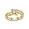 Anillo Classy Solitaire 2 Lines Gold