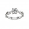 Classy Solitaire Braid Ring