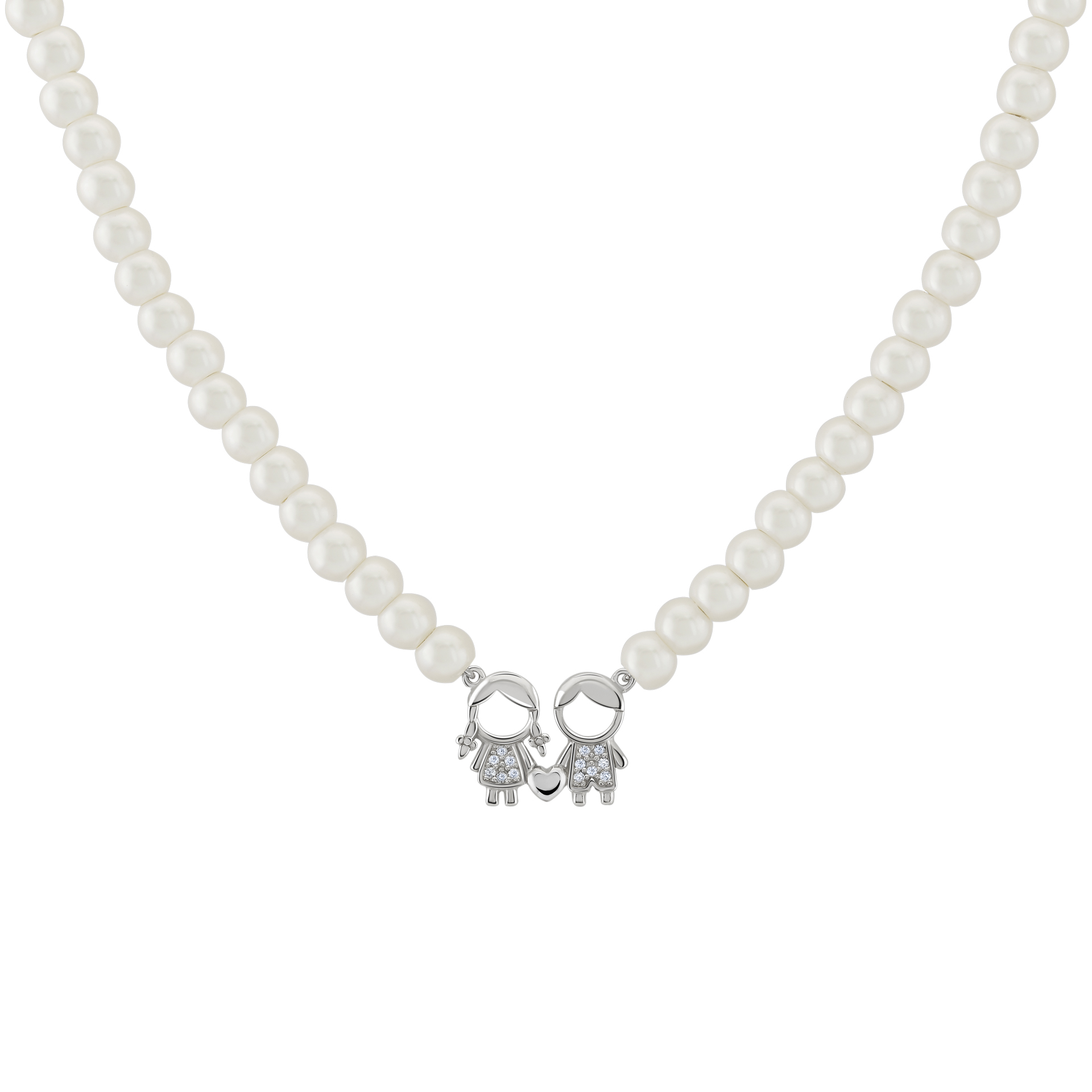 Mum Pearls Girl & Boy Necklace