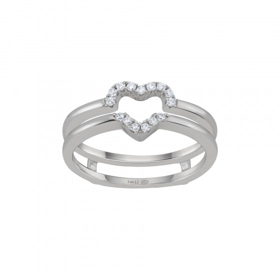Anel Mood Double Heart